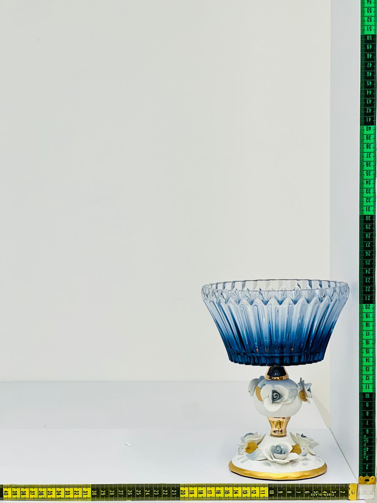 اناء تقديم زجاجي مزخرف