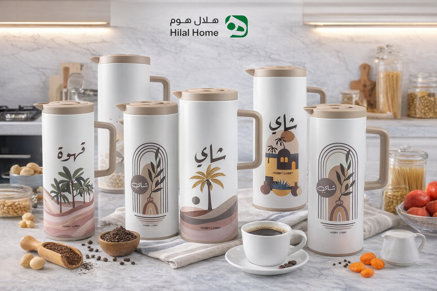 سعة 1 لتر Hobby Lobbyإبريق حراري للقهوة والشاي من
